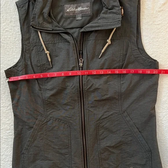 Eddie Bauer Women's Charcoal Hooded Vest, L - Picture 8 of 12